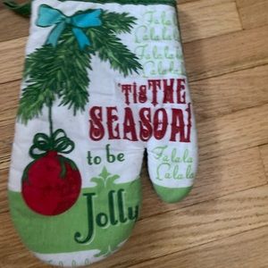 Christmas Green Potholder Mitten